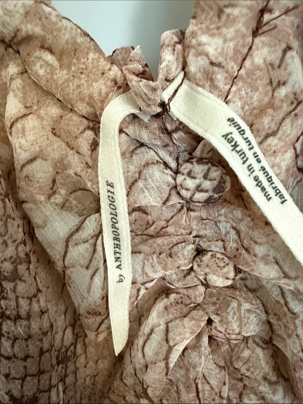 Anthropologie Taupe Snake-Print Midi Dress - Picture 4 of 5